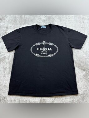 Prada Milano Dal 1913 t-shirt men’s size large black crew neck pullover cotton